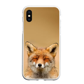 Чехол для iPhone XS Max матовый с принтом Милая лисичка в Курске, Силикон | Область печати: задняя сторона чехла, без боковых панелей | Тематика изображения на принте: fox | foxy | животное | звери | лиса | лисенок | лисичка | милая | рыжая | фокс