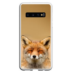 Чехол для Samsung Galaxy S10 с принтом Милая лисичка в Курске, Силикон | Область печати: задняя сторона чехла, без боковых панелей | Тематика изображения на принте: fox | foxy | животное | звери | лиса | лисенок | лисичка | милая | рыжая | фокс