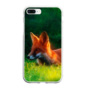 Чехол для iPhone 7Plus/8 Plus матовый с принтом Рыжая лиса в Курске, Силикон | Область печати: задняя сторона чехла, без боковых панелей | Тематика изображения на принте: fox | foxy | животное | звери | лиса | лисенок | лисичка | милая | рыжая | фокс