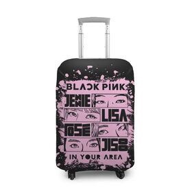 Чехол для чемодана 3D с принтом BLACKPINK в Курске, 86% полиэфир, 14% спандекс | двустороннее нанесение принта, прорези для ручек и колес | black pink | blackpink | k pop | блэкпинк | дженни | джису | к поп | лиса | розэ