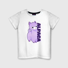 Детская футболка хлопок с принтом Alpaca в Курске, 100% хлопок | круглый вырез горловины, полуприлегающий силуэт, длина до линии бедер | 1 годик | love | дети | детские | любовь | малыш | малыши | ребенок