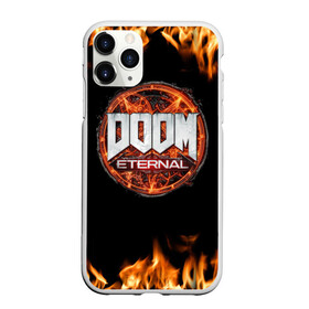 Чехол для iPhone 11 Pro матовый с принтом DOOM Eternal в Курске, Силикон |  | doom eternal | дум | игра | компьютерная | логотип | надпись | огненный | огонь | подарок | пожар | символ | фанату | черный