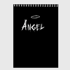 Скетчбук с принтом ANGEL в Курске, 100% бумага
 | 48 листов, плотность листов — 100 г/м2, плотность картонной обложки — 250 г/м2. Листы скреплены сверху удобной пружинной спиралью | angel | angelos | archangel | graffiti | inscription | messenger | saint | ангел | ангелок | ангелос | ангелочек | архангел | вестник | графити | надпись | посланник | святой