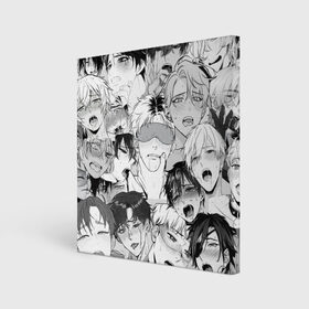 Холст квадратный с принтом Ахегао в Курске, 100% ПВХ |  | manga | yuri | аниме | аниме любовь | анимекун | ахегао | манга | парни | яой