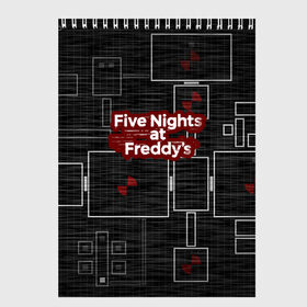 Скетчбук с принтом Five Nights At Freddy в Курске, 100% бумага
 | 48 листов, плотность листов — 100 г/м2, плотность картонной обложки — 250 г/м2. Листы скреплены сверху удобной пружинной спиралью | 5 ночей с фредди | five nights at freddys | fnaf | игра | игрок | книга | логотип | пиццерия | подарок | страшилка | схема | фнаф | фредди