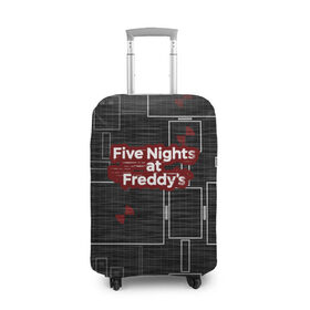 Чехол для чемодана 3D с принтом Five Nights At Freddy в Курске, 86% полиэфир, 14% спандекс | двустороннее нанесение принта, прорези для ручек и колес | 5 ночей с фредди | five nights at freddys | fnaf | игра | игрок | книга | логотип | пиццерия | подарок | страшилка | схема | фнаф | фредди