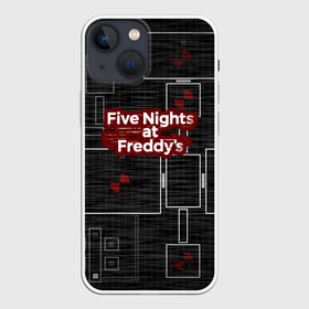 Чехол для iPhone 13 mini с принтом Five Nights At Freddy в Курске,  |  | 5 ночей с фредди | five nights at freddys | fnaf | игра | игрок | книга | логотип | пиццерия | подарок | страшилка | схема | фнаф | фредди
