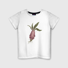 Детская футболка хлопок с принтом Мандрагора в Курске, 100% хлопок | круглый вырез горловины, полуприлегающий силуэт, длина до линии бедер | корни | листочки | растение | фэнтези