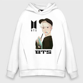 Мужское худи Oversize хлопок с принтом BTS art в Курске, френч-терри — 70% хлопок, 30% полиэстер. Мягкий теплый начес внутри —100% хлопок | боковые карманы, эластичные манжеты и нижняя кромка, капюшон на магнитной кнопке | bts | k pop | kpop | rm | аниме | бтс | ви | джей хоуп | джонгук | кпоп | сюга | чимин | чин | япония