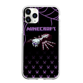 Чехол для iPhone 11 Pro Max матовый с принтом Minecraft паук в Курске, Силикон |  | minecraft | алекс | белый | блоки | ведьма | взрывчатка | визера | волк | гаст | добывать | дракон | зеленый куб | зомби | игра | крафт | крипер | кубики | лошадка | майн | майнкрафт | манкрафт | овечка | оцелот