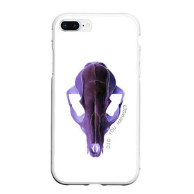 Чехол для iPhone 7Plus/8 Plus матовый с принтом The Skull в Курске, Силикон | Область печати: задняя сторона чехла, без боковых панелей | альтернатива | андеграунд | гот | готика | готический стиль | готы | фиолетовый череп | череп | череп животного