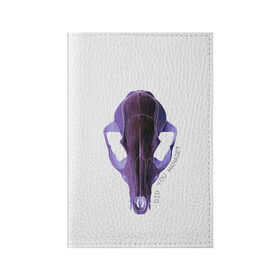 Обложка для паспорта матовая кожа с принтом The Skull в Курске, натуральная матовая кожа | размер 19,3 х 13,7 см; прозрачные пластиковые крепления | альтернатива | андеграунд | гот | готика | готический стиль | готы | фиолетовый череп | череп | череп животного
