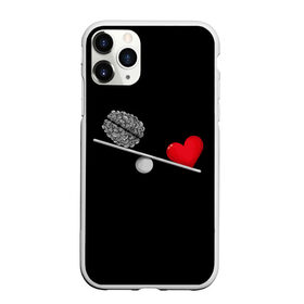 Чехол для iPhone 11 Pro Max матовый с принтом Слушай Сердце в Курске, Силикон |  | Тематика изображения на принте: 14 февраля | love | valentines day | девушке | день влюбленных | качели | любимой | любимому | любовь | не слушай мозг | пара | парню | перевесил | разум | сердца | сердце heart | слушай сердце