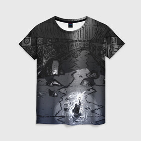 Женская футболка 3D с принтом Lovecraft / Лавкрафт в Курске, 100% полиэфир ( синтетическое хлопкоподобное полотно) | прямой крой, круглый вырез горловины, длина до линии бедер | lovecraft | говард филлипс лавкрафт | ктулху | лавкрафт | филлипс лавкрафт