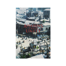 Обложка для паспорта матовая кожа с принтом Assassin’s Creed Unity в Курске, натуральная матовая кожа | размер 19,3 х 13,7 см; прозрачные пластиковые крепления | Тематика изображения на принте: black flag | brotherhood | chronicles | creed | game | origins | revelations | rogue | syndicate | unity | valhalla | альтаир | ассасин | игры | кинжал | пираты