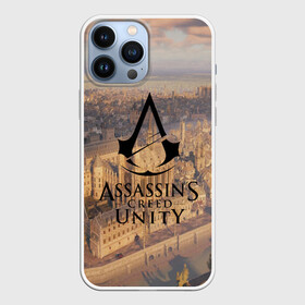 Чехол для iPhone 13 Pro Max с принтом Assassin’s Creed Unity в Курске,  |  | Тематика изображения на принте: black flag | brotherhood | chronicles | creed | game | origins | revelations | rogue | syndicate | unity | valhalla | альтаир | ассасин | игры | кинжал | пираты