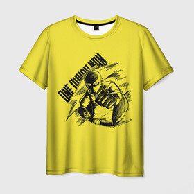 Мужская футболка 3D с принтом Сайтама | One Punch Man в Курске, 100% полиэфир | прямой крой, круглый вырез горловины, длина до линии бедер | anime | one punch man | аниме | анимэ | бэнг | ван панч мэн | ванпанчмен | генос | кинг | сайтама | соник | супер герой | торнадо | уан панч мен