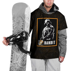 Накидка на куртку 3D с принтом Bandit в Курске, 100% полиэстер |  | bandit | r6s | rainbow six siege | бандит | оперативник | персонаж