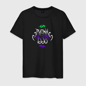Мужская футболка хлопок с принтом Phonk Culture в Курске, 100% хлопок | прямой крой, круглый вырез горловины, длина до линии бедер, слегка спущенное плечо. | phonk | линии | музыка | рэп | фонк