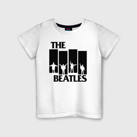 Детская футболка хлопок с принтом The Beatles в Курске, 100% хлопок | круглый вырез горловины, полуприлегающий силуэт, длина до линии бедер | великобритания | джон леннон | классика | легенды | музыка | пол маккартни | рок | рок группа
