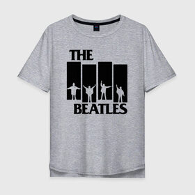 Мужская футболка хлопок Oversize с принтом The Beatles в Курске, 100% хлопок | свободный крой, круглый ворот, “спинка” длиннее передней части | великобритания | джон леннон | классика | легенды | музыка | пол маккартни | рок | рок группа
