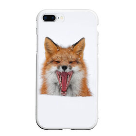 Чехол для iPhone 7Plus/8 Plus матовый с принтом Снежная лиса в Курске, Силикон | Область печати: задняя сторона чехла, без боковых панелей | Тематика изображения на принте: fox | foxy | животное | звери | лиса | лисенок | лисичка | милая | рыжая | фокс