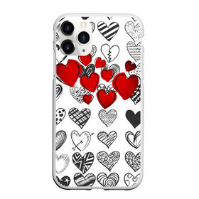 Чехол для iPhone 11 Pro матовый с принтом Сердца в Курске, Силикон |  | Тематика изображения на принте: 14 февраля | hearts background | валентинов день | влюбленным | девушке | день святого валентина | жене | кардиологу | любимой | любимому | люблю | любовь | мужу | парню | сердца графика | сердца фон