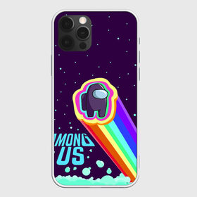 Чехол для iPhone 12 Pro Max с принтом AMONG US neon rainbow в Курске, Силикон |  | детский | космос | неоновый | радуга | стильная | тренд | яркий
