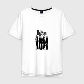 Мужская футболка хлопок Oversize с принтом The Beatles в Курске, 100% хлопок | свободный крой, круглый ворот, “спинка” длиннее передней части | the beatles | битлз | джон леннон | джордж харрисон | пол маккартни | ринго старр | рок группа | рок н ролл