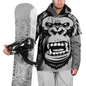 Накидка на куртку 3D с принтом animal crunch в Курске, 100% полиэстер |  | Тематика изображения на принте: angry | animal | power | горилла | животное | злой | спорт