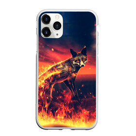 Чехол для iPhone 11 Pro Max матовый с принтом Огненная лиса в Курске, Силикон |  | Тематика изображения на принте: fox | foxy | животное | звери | лиса | лисенок | лисичка | милая | рыжая | фокс