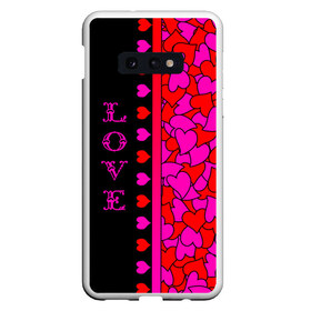 Чехол для Samsung S10E с принтом LOVE в Курске, Силикон | Область печати: задняя сторона чехла, без боковых панелей | 8 марта | heart | love you | valentines day | валентинка | влюбленным | девушке | день рождения | жена | женщинам | лучшая | любимая | люблю | любовь | молодоженам | подарок | поздравление | праздник | самая | свадьба