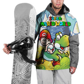 Накидка на куртку 3D с принтом Baby Mario в Курске, 100% полиэстер |  | 16 bit | 16 бит | geek | island | snes | yoshi | марио | ретро