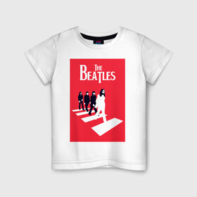 Детская футболка хлопок с принтом The Beatles в Курске, 100% хлопок | круглый вырез горловины, полуприлегающий силуэт, длина до линии бедер | the beatles | великобритания | джон леннон | классика | легенды | музыка | пол маккартни | рок | рок группа