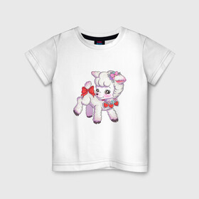 Детская футболка хлопок с принтом Собачка в Курске, 100% хлопок | круглый вырез горловины, полуприлегающий силуэт, длина до линии бедер | животные | любовь | собака