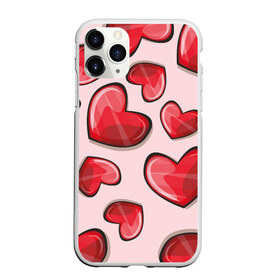 Чехол для iPhone 11 Pro Max матовый с принтом Узор Сердечки для влюбленных в Курске, Силикон |  | Тематика изображения на принте: 14 февраля | влюбленным | день святого валентина | красные | любовь | парные | подарок | сердечки | узор