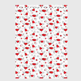 Скетчбук с принтом На Крыльях Любви в Курске, 100% бумага
 | 48 листов, плотность листов — 100 г/м2, плотность картонной обложки — 250 г/м2. Листы скреплены сверху удобной пружинной спиралью | 14 февраля | love | valentines day | амур | валентинка | вторая половинка | день всех влюбленных | купидон | любовь | отношения | подарок любви | поцелуй | праздник любви | романтика | свидание | сердечки
