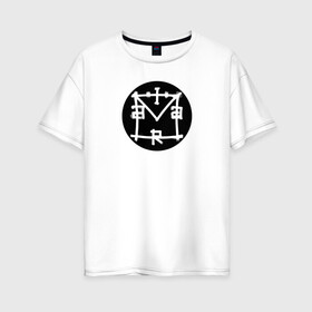 Женская футболка хлопок Oversize с принтом arttaram в Курске, 100% хлопок | свободный крой, круглый ворот, спущенный рукав, длина до линии бедер
 | arttaram | logo | watermark | логотип | подпись