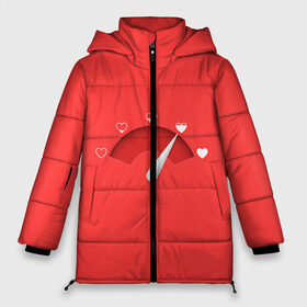 Женская зимняя куртка 3D с принтом Измеритель Любви в Курске, верх — 100% полиэстер; подкладка — 100% полиэстер; утеплитель — 100% полиэстер | длина ниже бедра, силуэт Оверсайз. Есть воротник-стойка, отстегивающийся капюшон и ветрозащитная планка. 

Боковые карманы с листочкой на кнопках и внутренний карман на молнии | 14 февраля | love | valentines day | амур | валентинка | вторая половинка | день всех влюбленных | купидон | любовь | отношения | подарок любви | поцелуй | праздник любви | романтика | свидание | сердечки