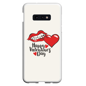 Чехол для Samsung S10E с принтом Happy Valentines Day в Курске, Силикон | Область печати: задняя сторона чехла, без боковых панелей | 14 февраля | love | valentines day | амур | валентинка | вторая половинка | день всех влюбленных | купидон | любовь | отношения | подарок любви | поцелуй | праздник любви | романтика | свидание | сердечки