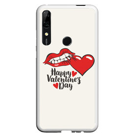 Чехол для Honor P Smart Z с принтом Happy Valentines Day в Курске, Силикон | Область печати: задняя сторона чехла, без боковых панелей | 14 февраля | love | valentines day | амур | валентинка | вторая половинка | день всех влюбленных | купидон | любовь | отношения | подарок любви | поцелуй | праздник любви | романтика | свидание | сердечки