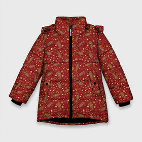 Зимняя куртка для девочек 3D с принтом Мужской Праздник в Курске, ткань верха — 100% полиэстер; подклад — 100% полиэстер, утеплитель — 100% полиэстер. | длина ниже бедра, удлиненная спинка, воротник стойка и отстегивающийся капюшон. Есть боковые карманы с листочкой на кнопках, утяжки по низу изделия и внутренний карман на молнии. 

Предусмотрены светоотражающий принт на спинке, радужный светоотражающий элемент на пуллере молнии и на резинке для утяжки. | Тематика изображения на принте: 23 февраля | армия | боец | вв | ввс | вдв | вмф | воин | гру | день защитника отечества | десантник | дшб | кгб | мвд | мужской день | мчс | омон | пво | пограничник | подарок мужчине | подарок парню