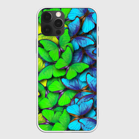 Чехол для iPhone 12 Pro Max с принтом Радужные бабочки в Курске, Силикон |  | Тематика изображения на принте: абстракция | бабочки | градиент | неон | природа | радуга | узор | фон | яркий узор
