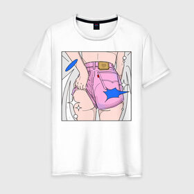 Мужская футболка хлопок с принтом Sexy girl в Курске, 100% хлопок | прямой крой, круглый вырез горловины, длина до линии бедер, слегка спущенное плечо. | любовь | туфли