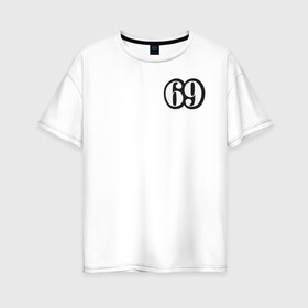 Женская футболка хлопок Oversize с принтом поза 69 в Курске, 100% хлопок | свободный крой, круглый ворот, спущенный рукав, длина до линии бедер
 | любовь