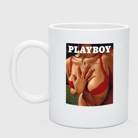 Кружка с принтом PLAYBOY в Курске, керамика | объем — 330 мл, диаметр — 80 мм. Принт наносится на бока кружки, можно сделать два разных изображения | Тематика изображения на принте: playboy | девушка | любовь