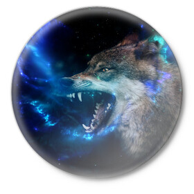 Значок с принтом Волчара Юморит в Курске,  металл | круглая форма, металлическая застежка в виде булавки | animals | wolf | волк | волки | волчара | животные | звери | зверь | одиночество | одиночка | пёс | смеется | смех | собака | юморит