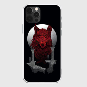 Чехол для iPhone 12 Pro Max с принтом Луна и волк в Курске, Силикон |  | animals | wolf | волк | волки | животные | звери | зверь | одиночество | одиночка | пёс | собака