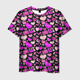 Мужская футболка 3D с принтом LOVE в Курске, 100% полиэфир | прямой крой, круглый вырез горловины, длина до линии бедер | love | амур | афродита | валентинка | влюбленность | вторая половинка | купидон | любовь | нежность | отношения | подарок любви | поцелуй | праздник любви | романтика | свидание | семья | сердечки