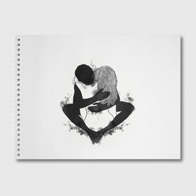 Альбом для рисования с принтом Love You в Курске, 100% бумага
 | матовая бумага, плотность 200 мг. | 14 февряля | amor | kiss | love | love you | my love | valentine | валентин | люблю | любовь | отношения | пара | поцелуй | я люблю
